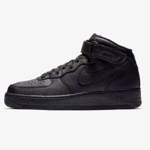 Nike Air Force 1 Mid '07 Sneakers Black Size 11.5 Streetwear